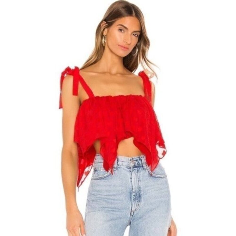 NBD Haile Heart Flounce Top